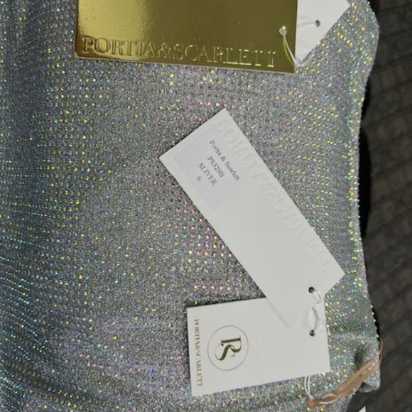 NWT Portia and Scarlett PS329B Two-Piece Homecoming Dress Silver Size 6 - Picture 12 of 12
